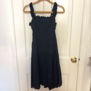 Navy ruffle dress